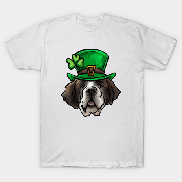 St Patricks Day St Bernard T-Shirt by whyitsme